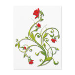 Floral design post card