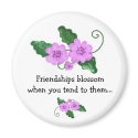 Floral Design with Friendship Saying magnets