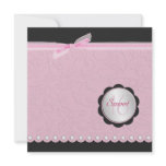 Floral Diamond Studded Sweet Sixteen Invite invitations