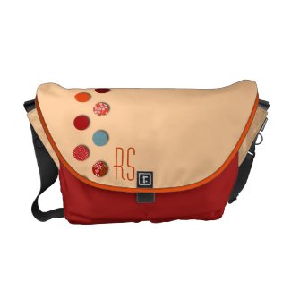 Floral Dots monogrammed rickshawmessengerbag