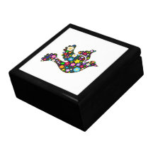 Floral Dove of flowers Keepsake Box