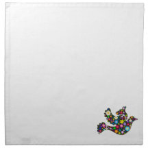 Floral Dove of flowers Napkin