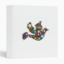 Floral Dove of flowers Vinyl Binder
