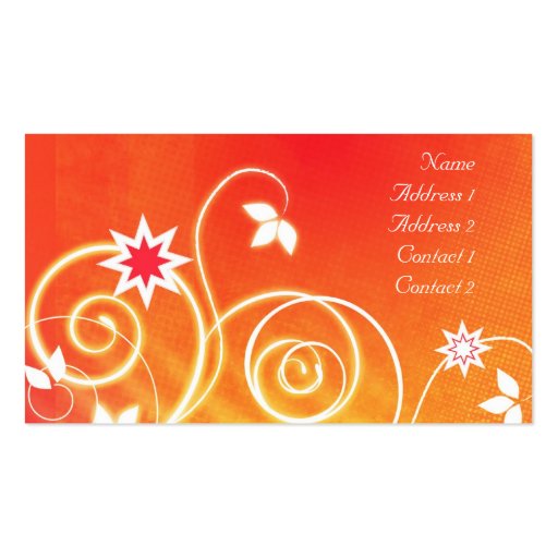 Floral drawing business card (front side)