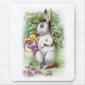 Floral Easter Bunny mousepads