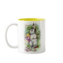 Floral Easter Bunny mugs