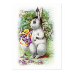 Floral Easter Bunny Postcard