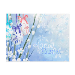 Floral Easter Eggs - Customized postcard