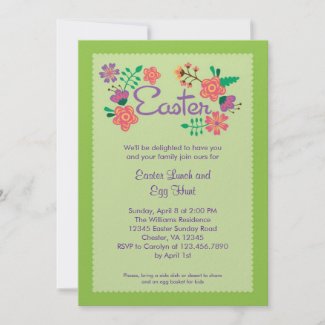 Floral Easter Invitation invitation