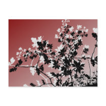 flower, flowers, floral, flora, flourish, garden, nature, art, design, gift, gifts, red, burgundy, magenta, postcard, postcards, Postcard with custom graphic design