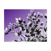 flower, flowers, floral, flora, flourish, garden, nature, art, design, gift, gifts, purple, postcard, postcards, Postcard with custom graphic design