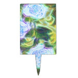 floral electrify funky design cake toppers