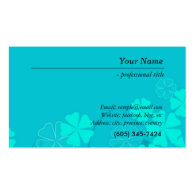 floral, elegant, blue business cards