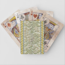 Floral Embroidered Tapestry Fabric Effect playing cards