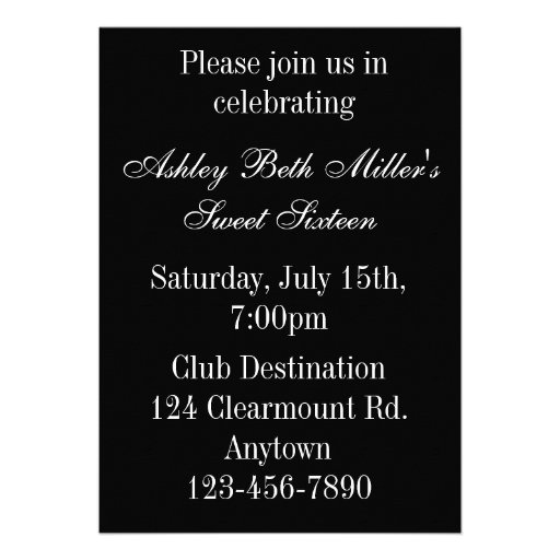 Floral Essence Sweet Sixteen Invitations / Gold
