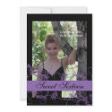Floral Essence Sweet Sixteen Invitations / Purple zazzle_invitation