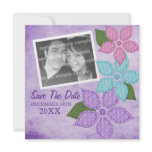 Floral Fabric Save the Date Announcements
