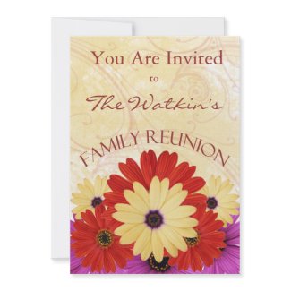 Floral Family Reunion Party Invitations invitation