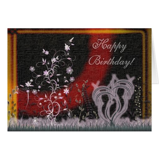 Floral Fantasy Birthday Card Zazzle floral-fantasy-birthday-card-zazzle