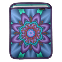 Floral fantasy in Purple and Blue iPad sleeve
