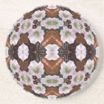 Floral Fantasy Kaleidoscope Mandala Coaster