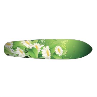 Fashionable Floral Skateboard