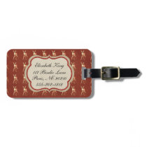 Floral Fawn Pattern  Luggage Tag luggage tags