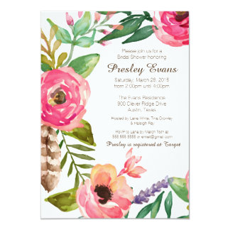 Floral Bridal Shower Invitations amp; Announcements Zazzle Floral Bridal Shower Invitations amp; Announcements Zazzle