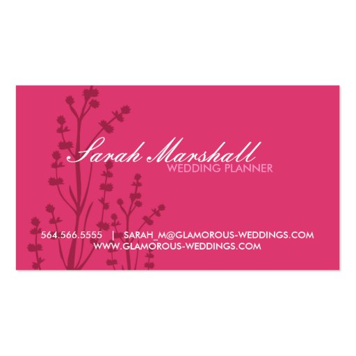 Floral Field Business card (back side)