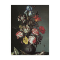 Floral Fine Art with Roses Tulips Irises Postcard