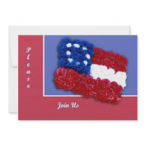Floral Flag invitations by dotandme Floral Flag invitations