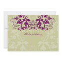 Floral Flourish Plum Purple Wedding Invitation