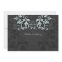 Floral Flourish Secret Blue Wedding Invitation