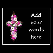 Floral/Flower Cross postcards