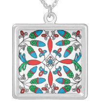 Floral Flower pendant necklaces