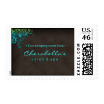 Floral Flower Salon Spa Postage Sticker Stamp