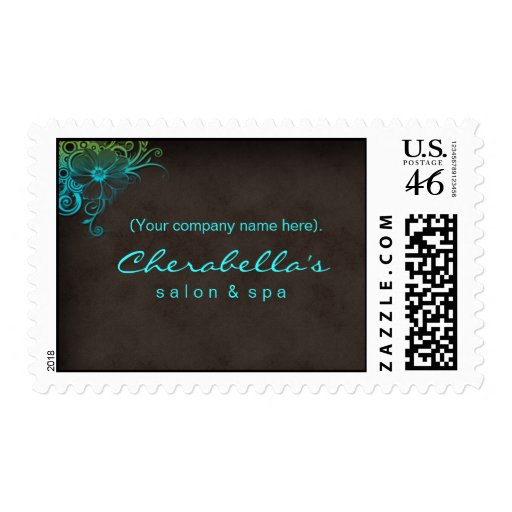Floral Flower Salon Spa Postage Sticker Stamp