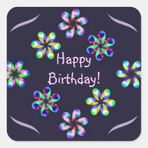 Floral fluorescence stickers