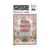 Floral frame customizable photo postage
