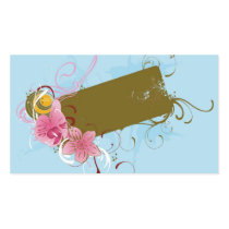 Floral frame Profile Card business cards