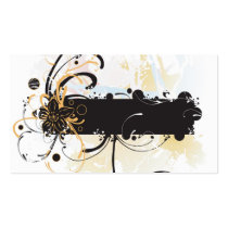 Floral frame Profile Card business cards