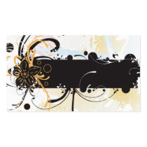 Floral frame Profile Card business cards