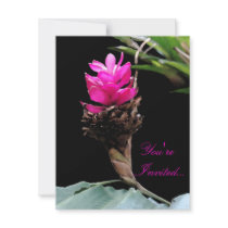 Floral Fuschia invitations by cybervykky Floral Fuschia invitations
