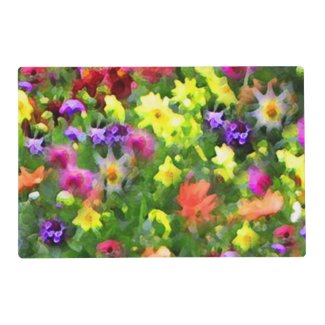 Floral Garden Impressions Laminated Placemat