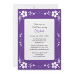 Floral Garden Purple Bridal Shower Invitation by celebrateitweddings Floral Garden Purple Bridal Shower Invitation