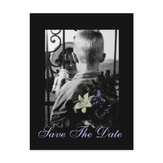 Floral Garden Wedding Save The Date Postcard postcard
