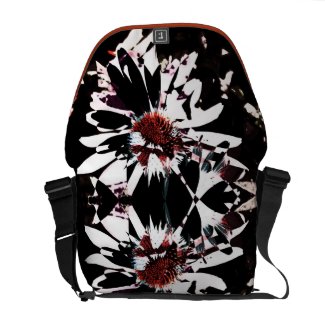 floral geometric abstract pattern messenger bag