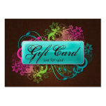 Floral Gift Card Garden Blue Brown Linen Business Cards