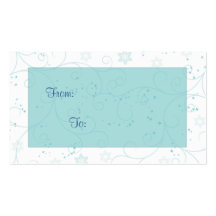 Floral Gift Tag Business Card Templates