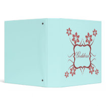Floral Goddess Binder, Brick Red